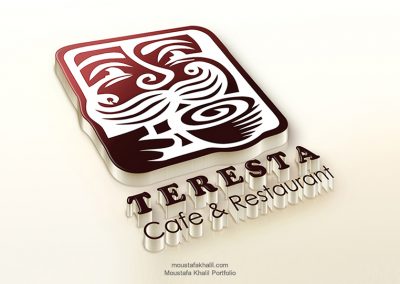 Teresta cafe logo design