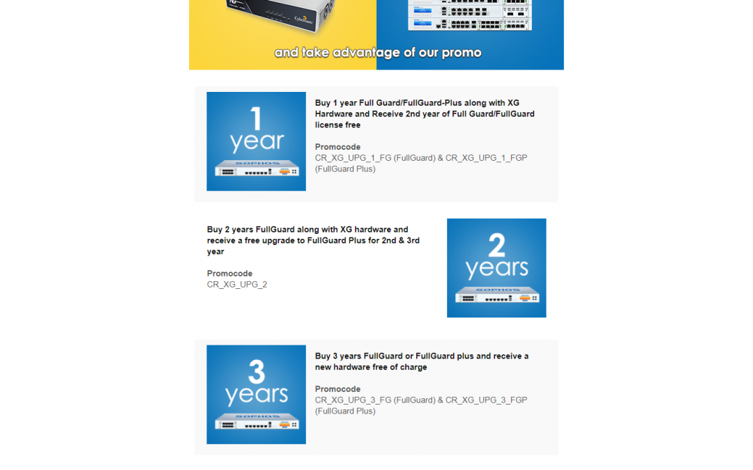 Upgrade from Cyberoam to Sophos Mailer