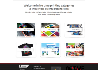 No Time Digital Print Web Site Graphic Design Page