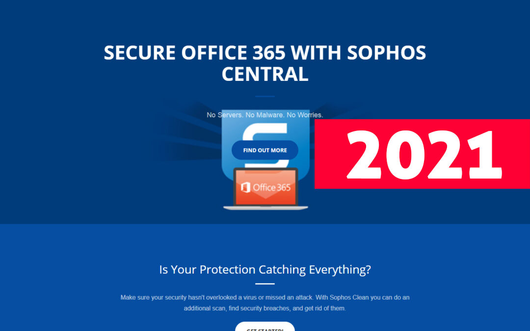 Sophos landing Page