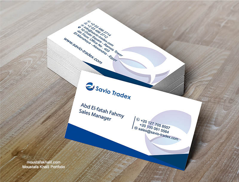 Savio Tradex Business Card - Moustafa khalil Portfolio